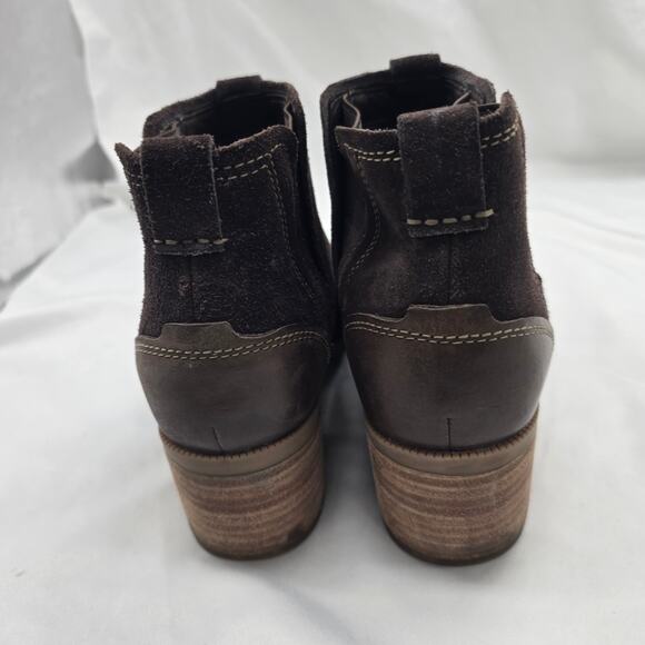Clarks Maypearl Daisy Ankle Booties Dark Chocolate Brown Size 8 - Picture 5 of 8